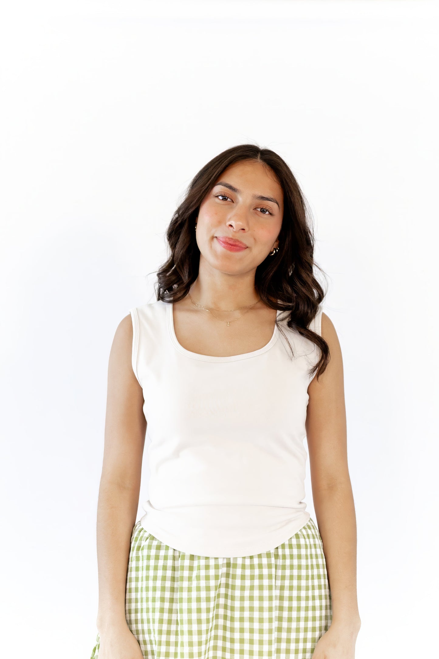 Camden Square Neck Tank · Beige