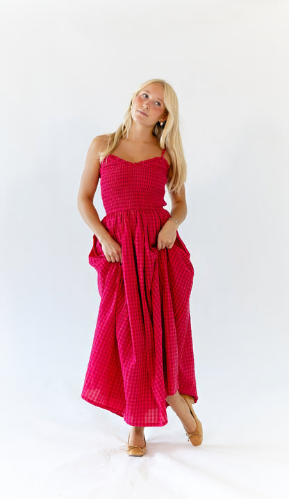 Tomas Sweetheart Gingham Midi