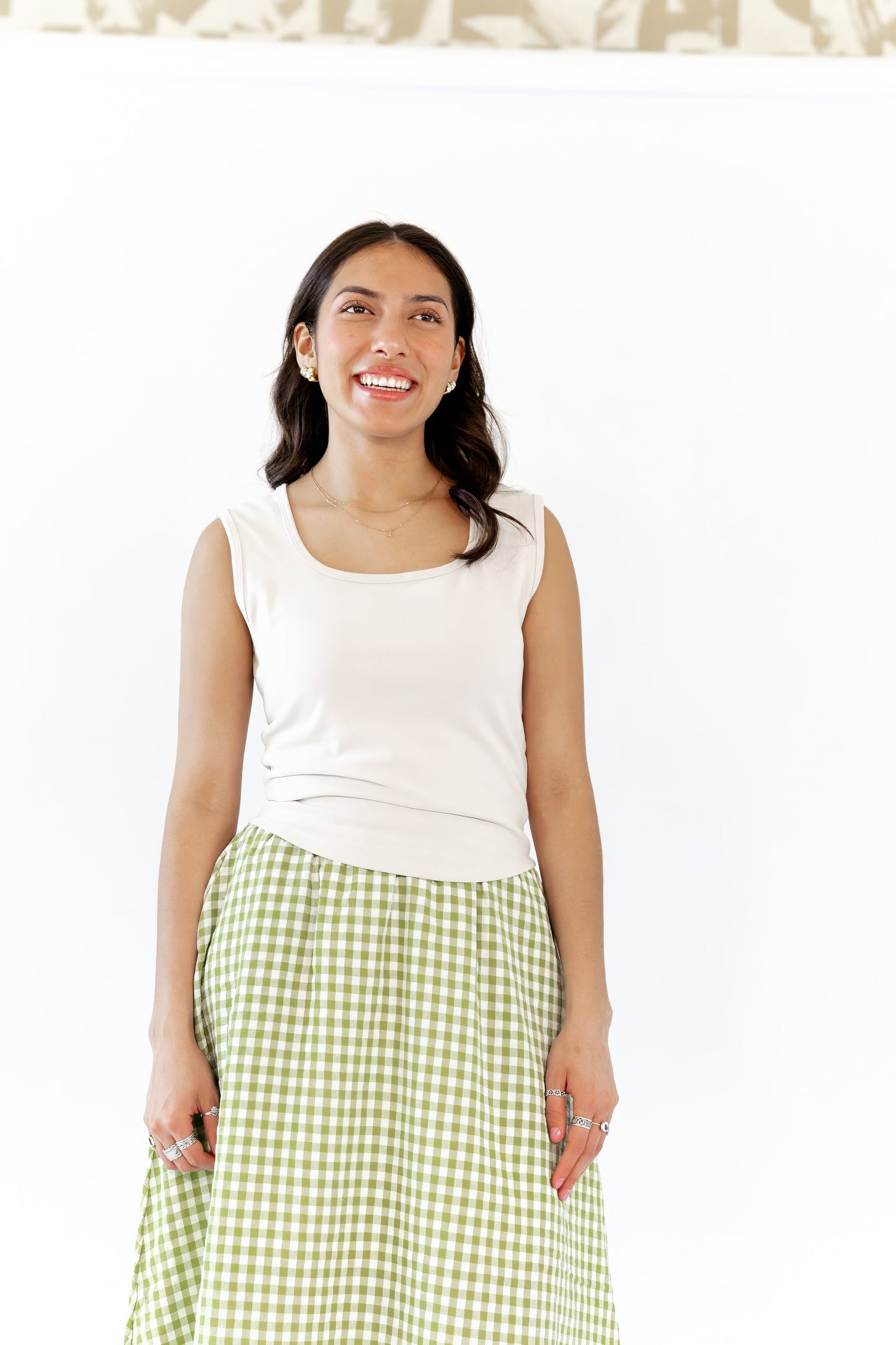 Camden Square Neck Tank · Beige