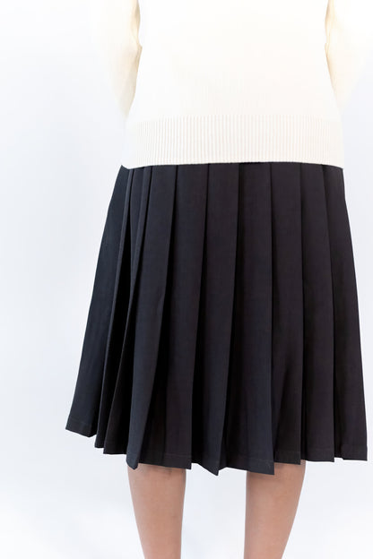 Simone Charcoal Tie Waist Skirt
