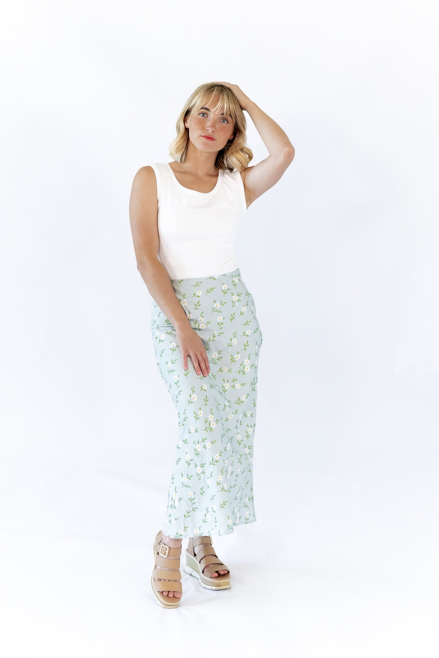 Lily Floral Slip Skirt