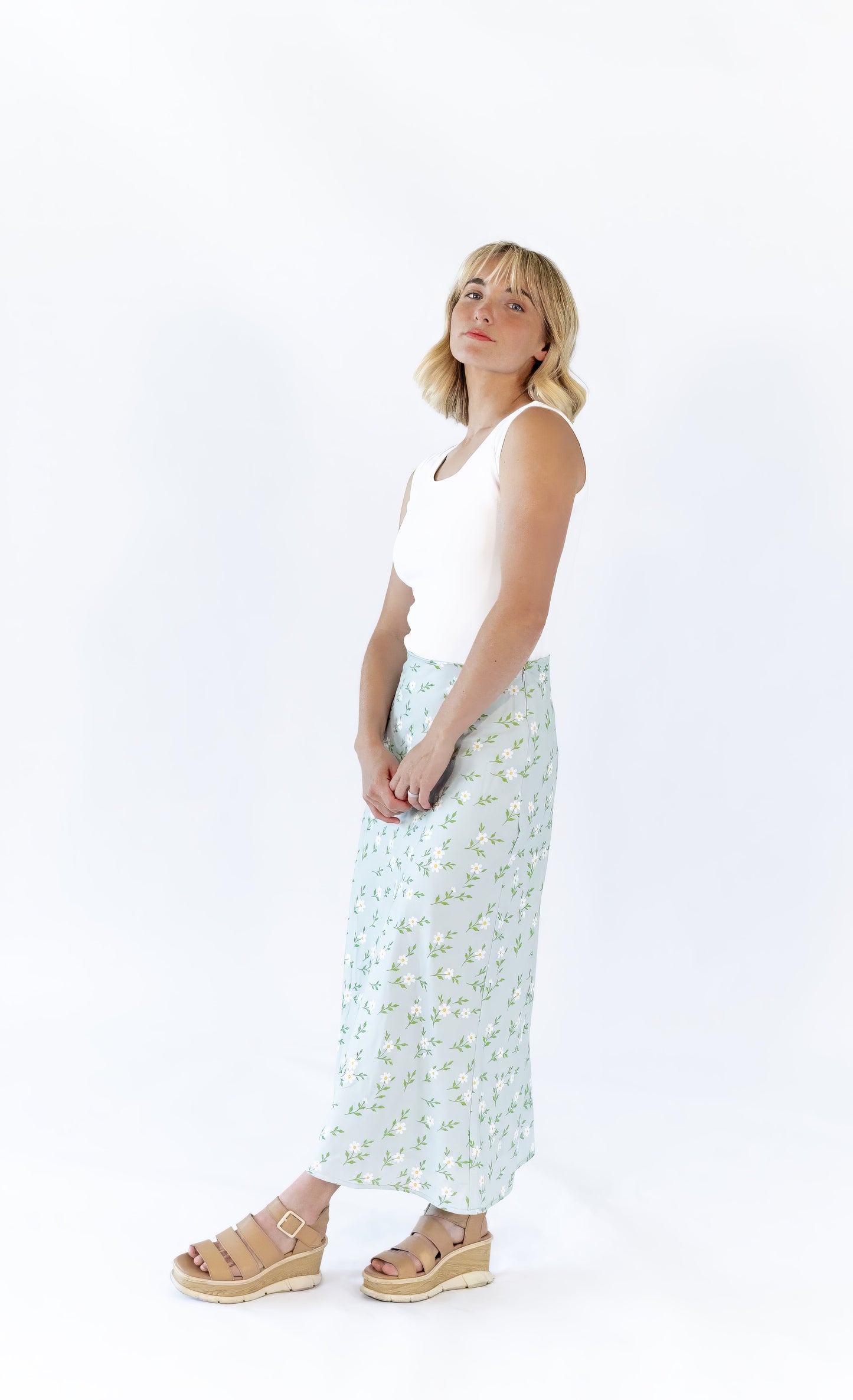 Lily Floral Slip Skirt