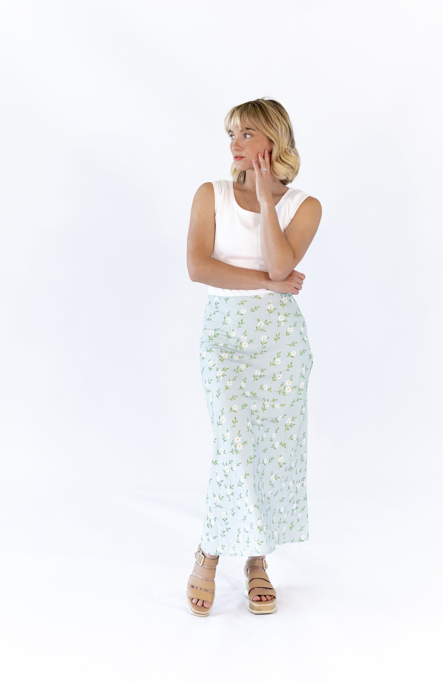 Lily Floral Slip Skirt
