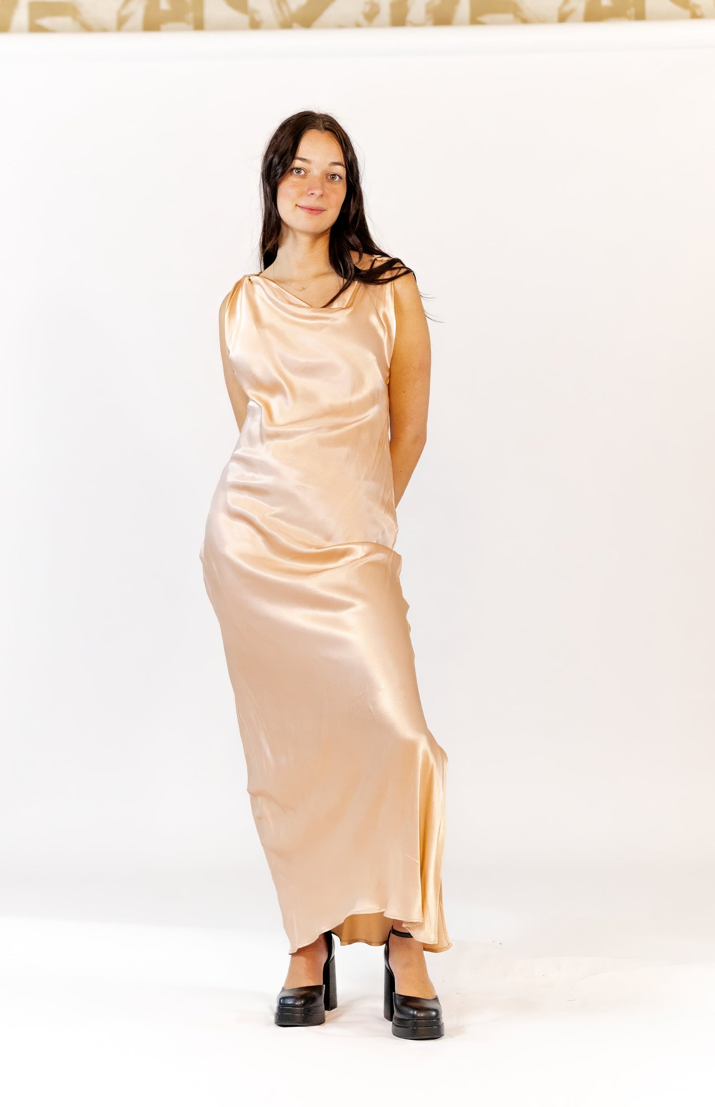 Cindy Satin Maxi Dress