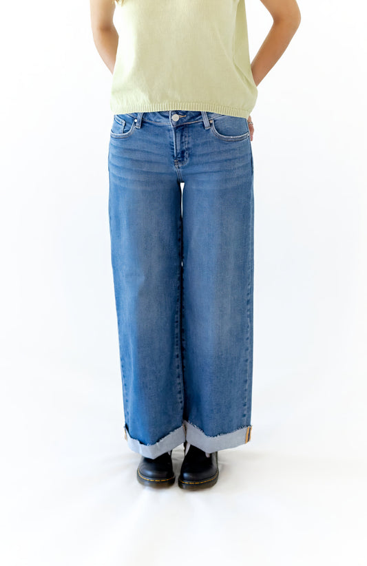 Kourt Low-Rise Cuffed Denim