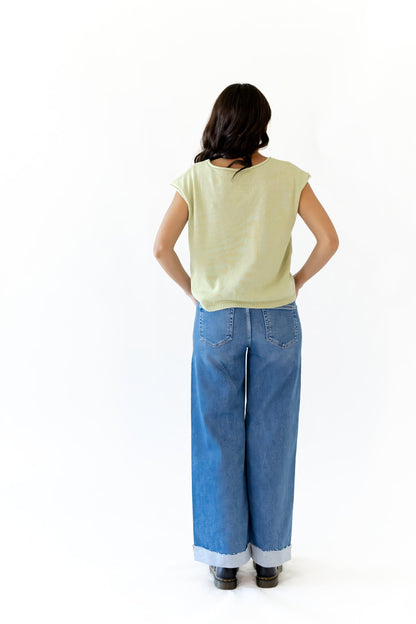 Kourt Low-Rise Cuffed Denim
