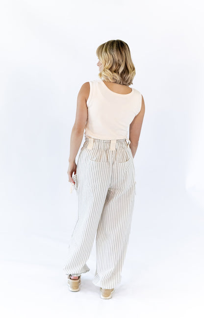 Milene Bow Detail Pants · Cream