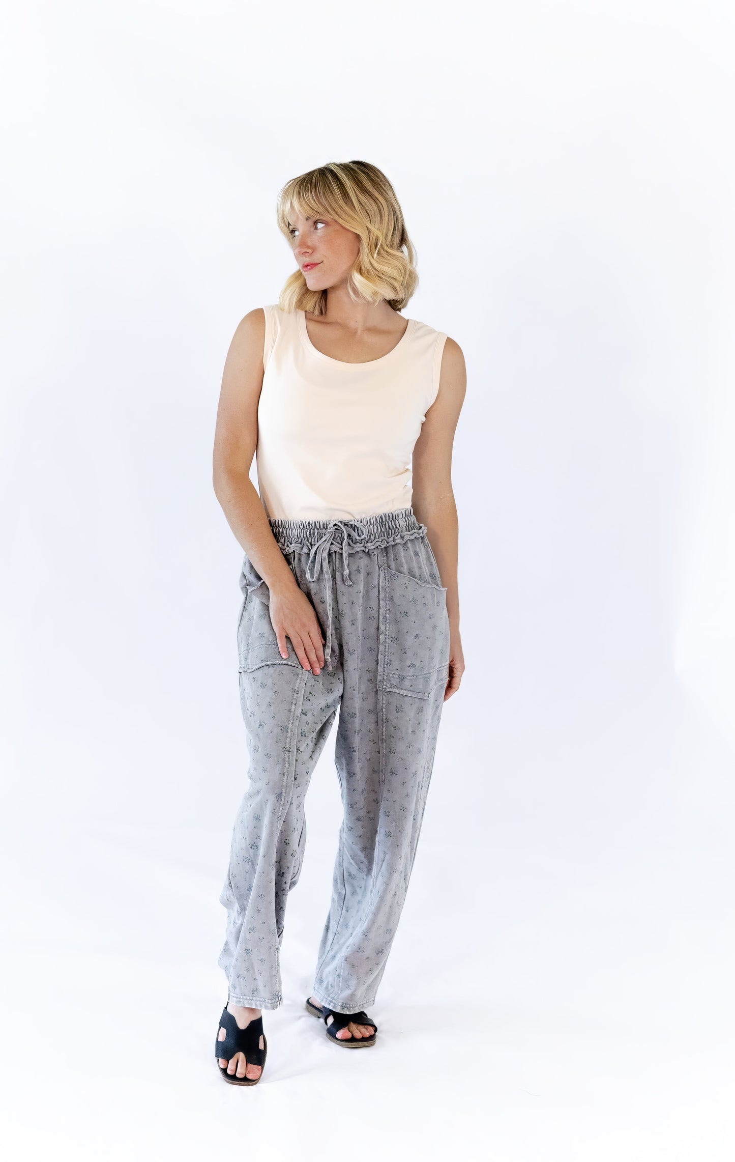 Raven Floral Sweats