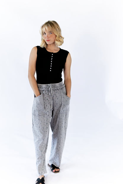 Raven Floral Sweats