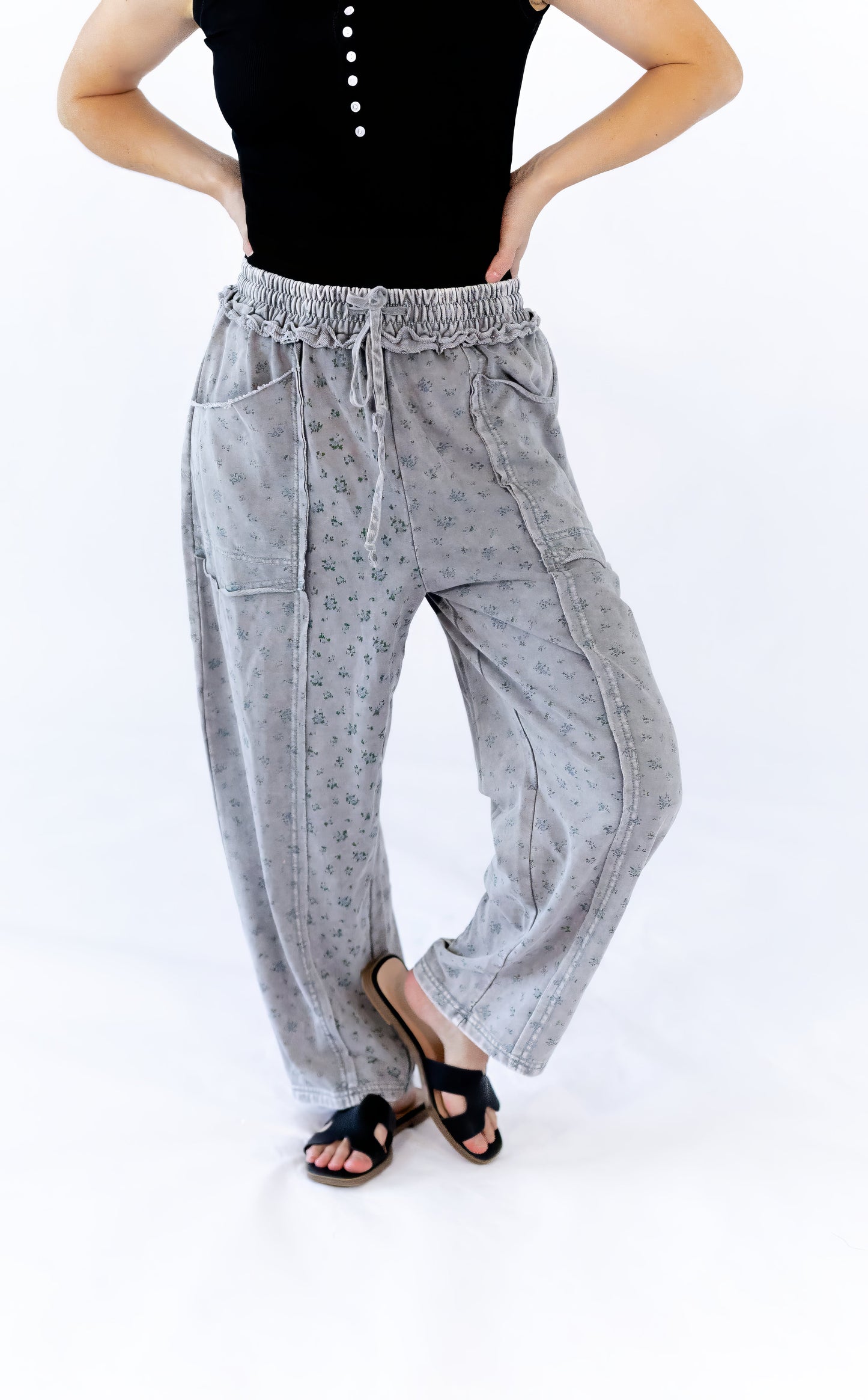 Raven Floral Sweats