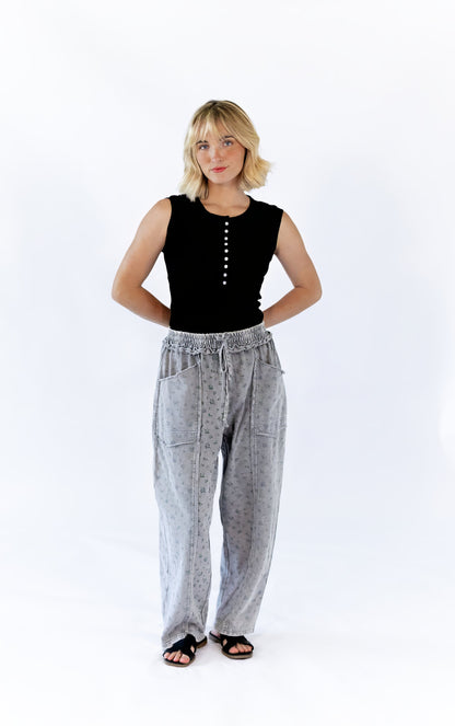 Raven Floral Sweats