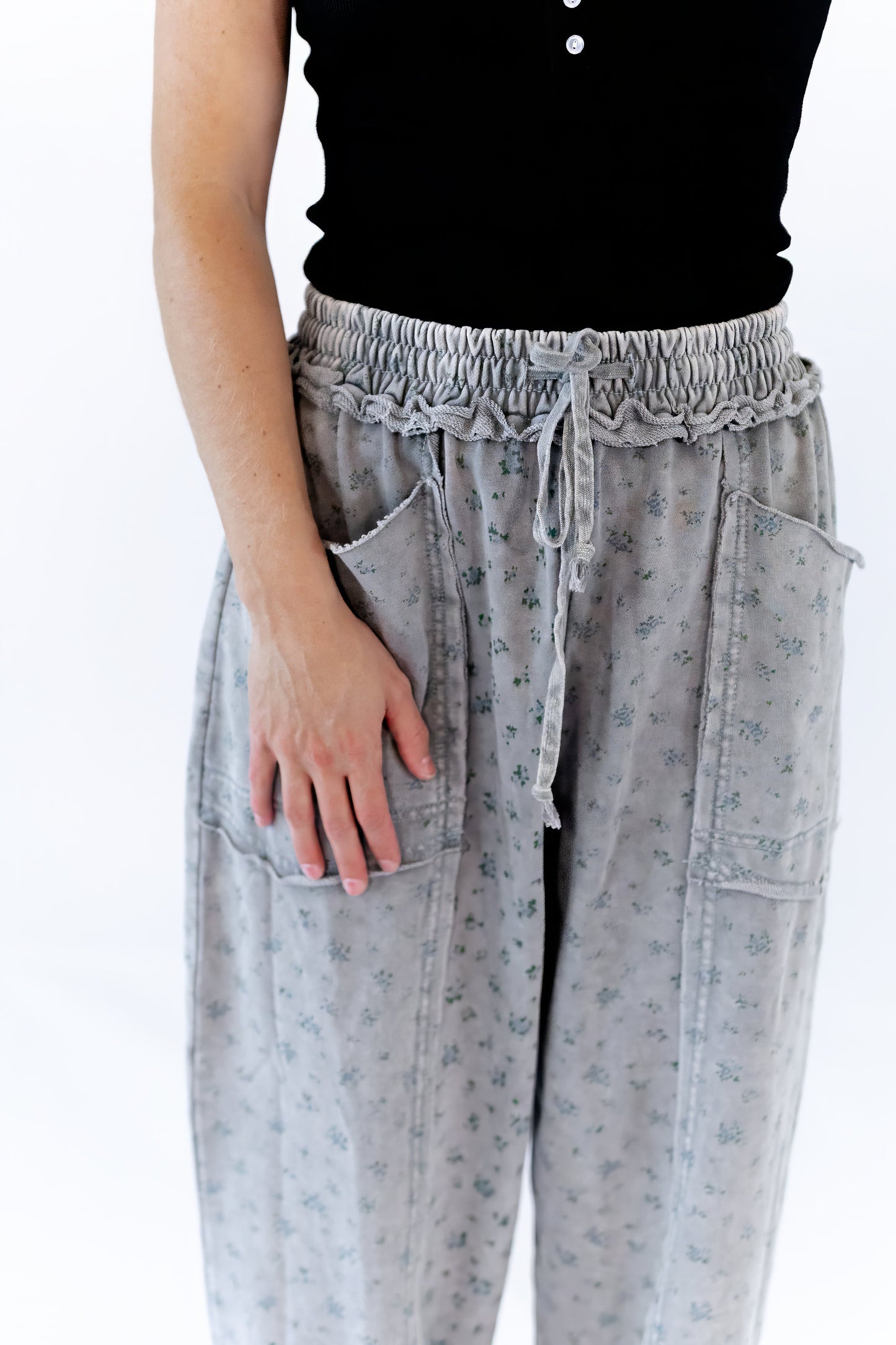 Raven Floral Sweats