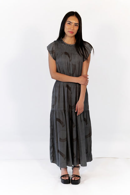 Elena Stroke Detail Midi Dress