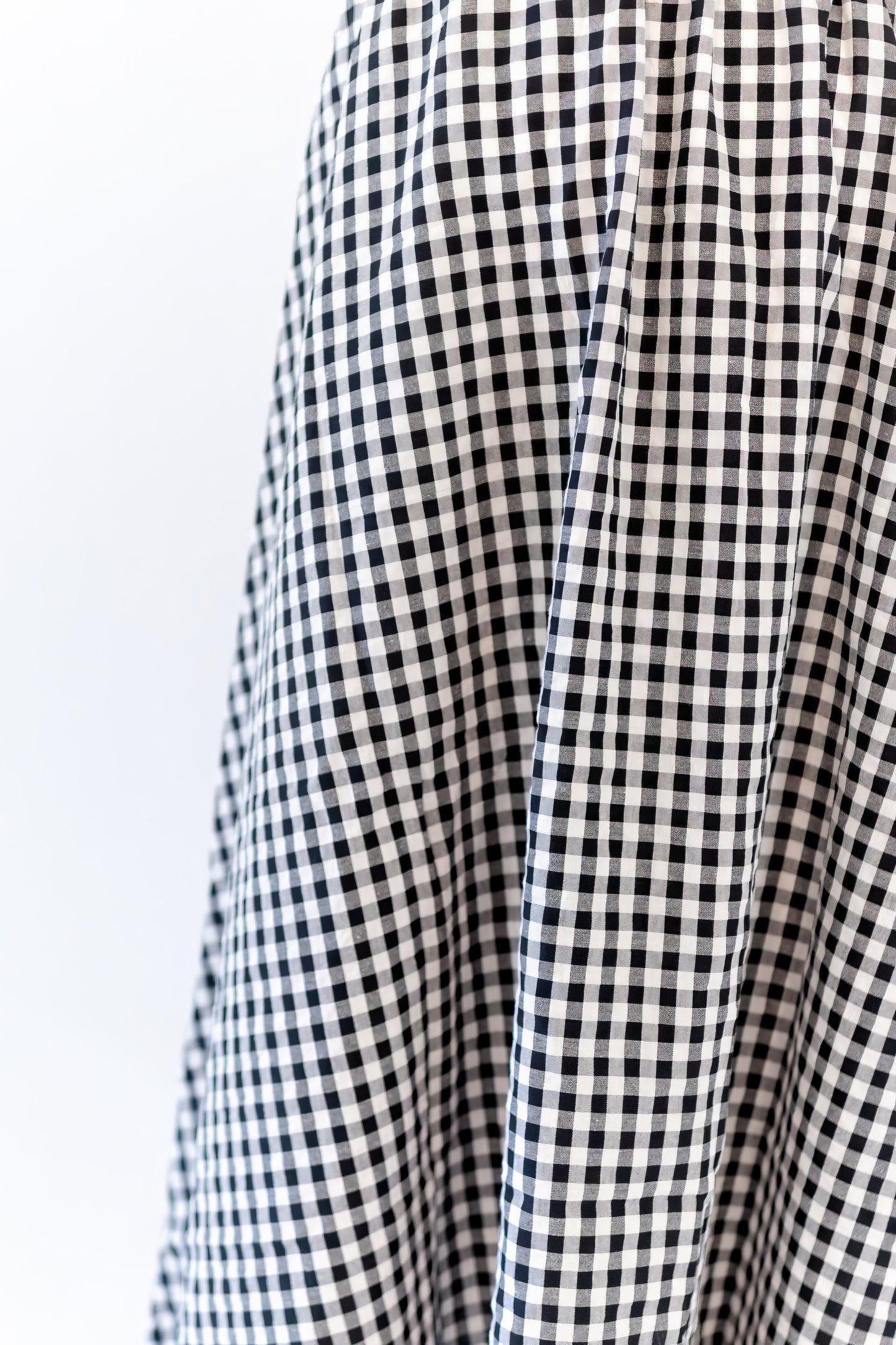 Iris Gingham Midi Skirt · Black