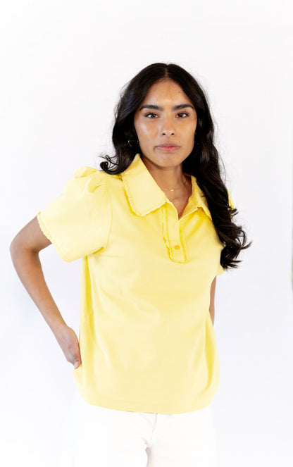 Estie Collared Polo · Yellow  ⭐︎ Restocked