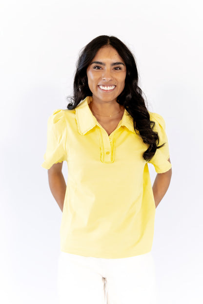 Estie Collared Polo · Yellow  ⭐︎ Restocked
