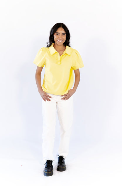 Estie Collared Polo · Yellow  ⭐︎ Restocked