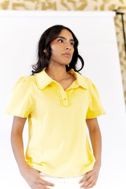 Estie Collared Polo · Yellow  ⭐︎ Restocked