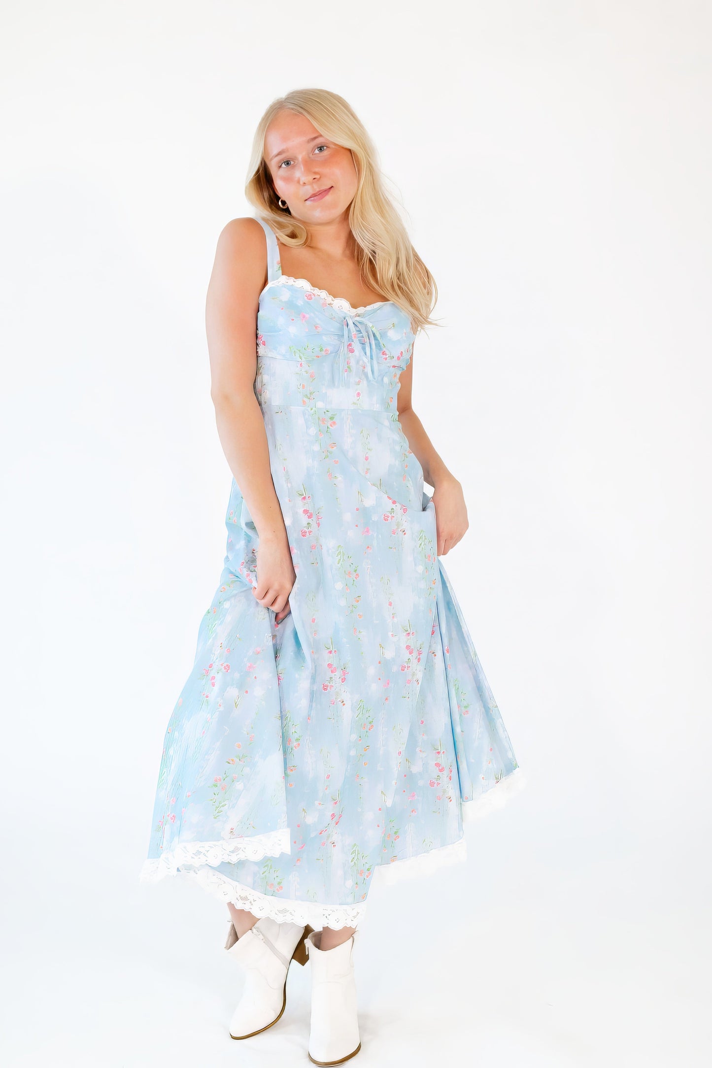 Roxanne Lace Detail Maxi Dress