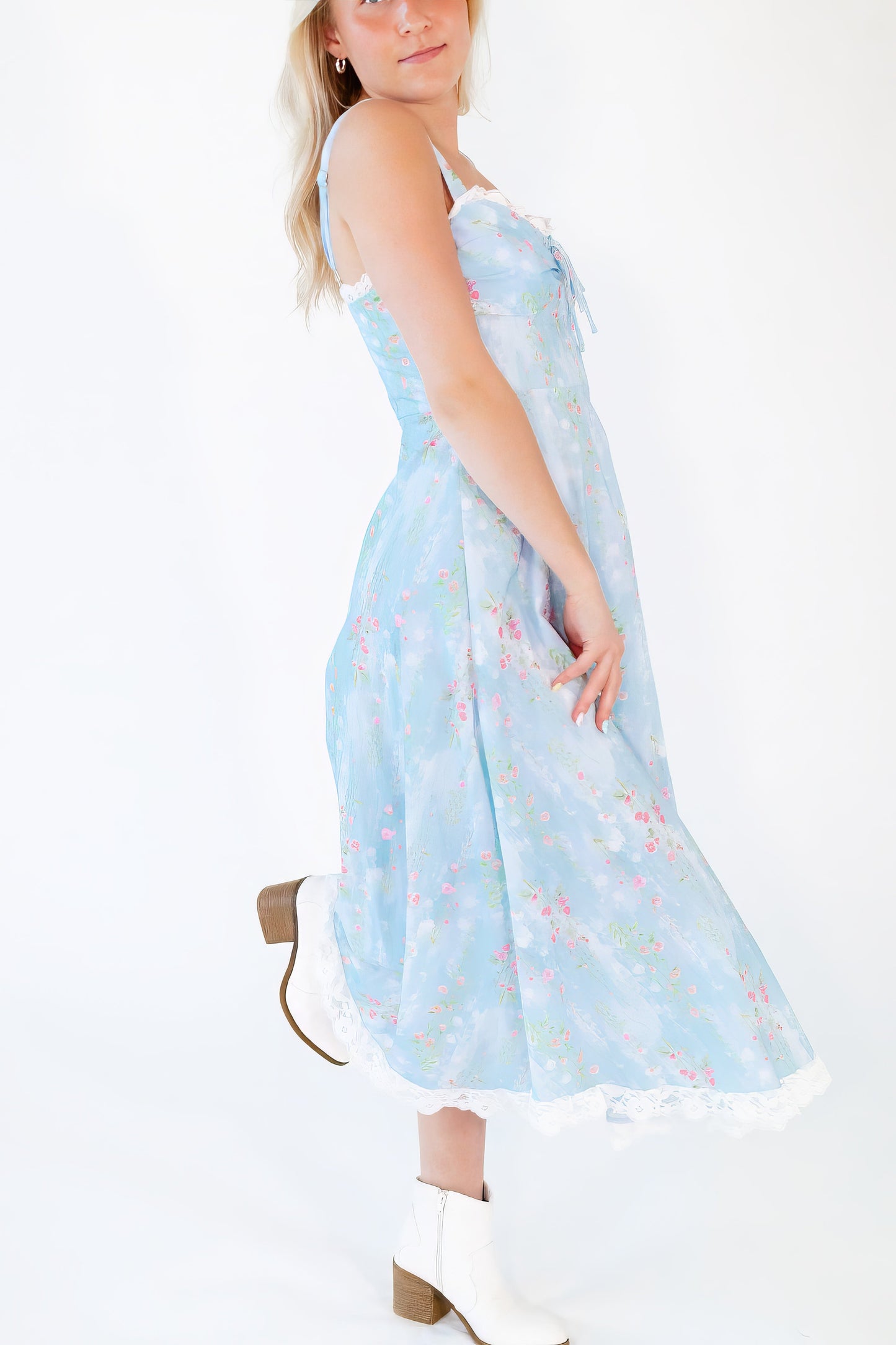 Roxanne Lace Detail Maxi Dress