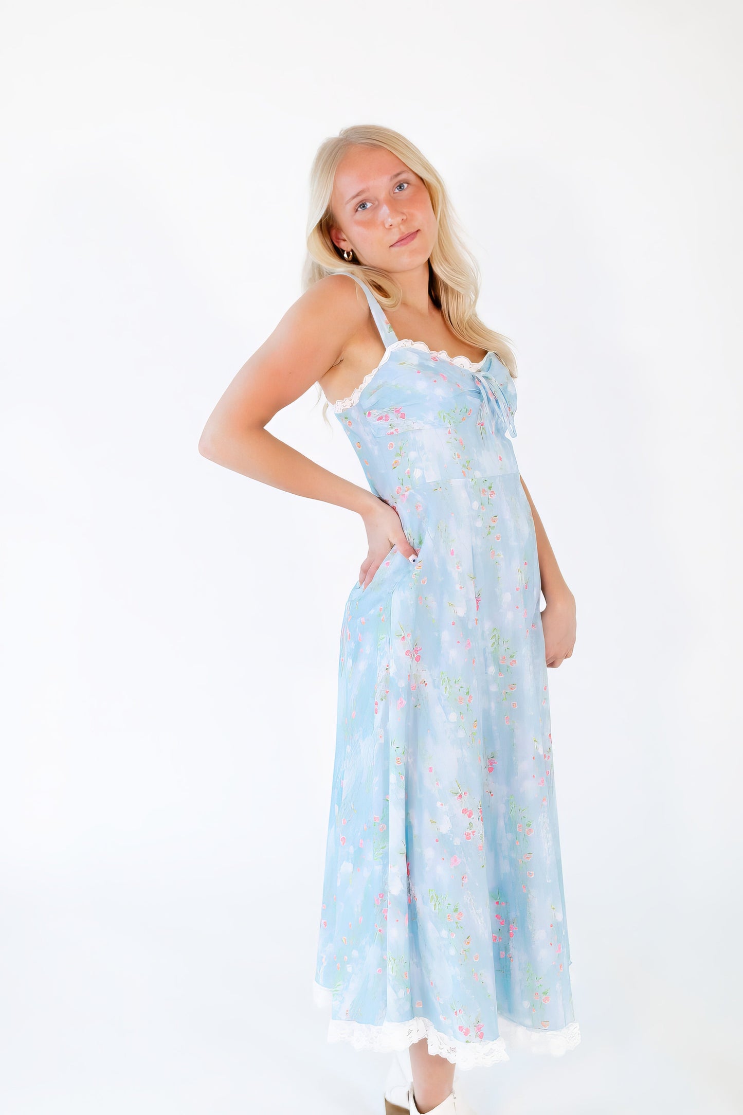 Roxanne Lace Detail Maxi Dress