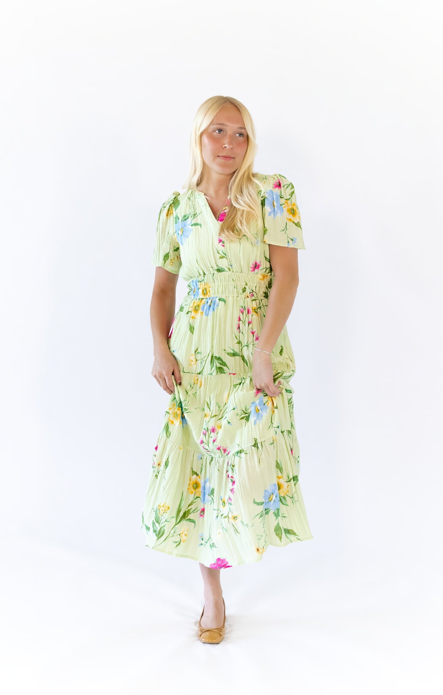 Elaine Floral Midi Dress