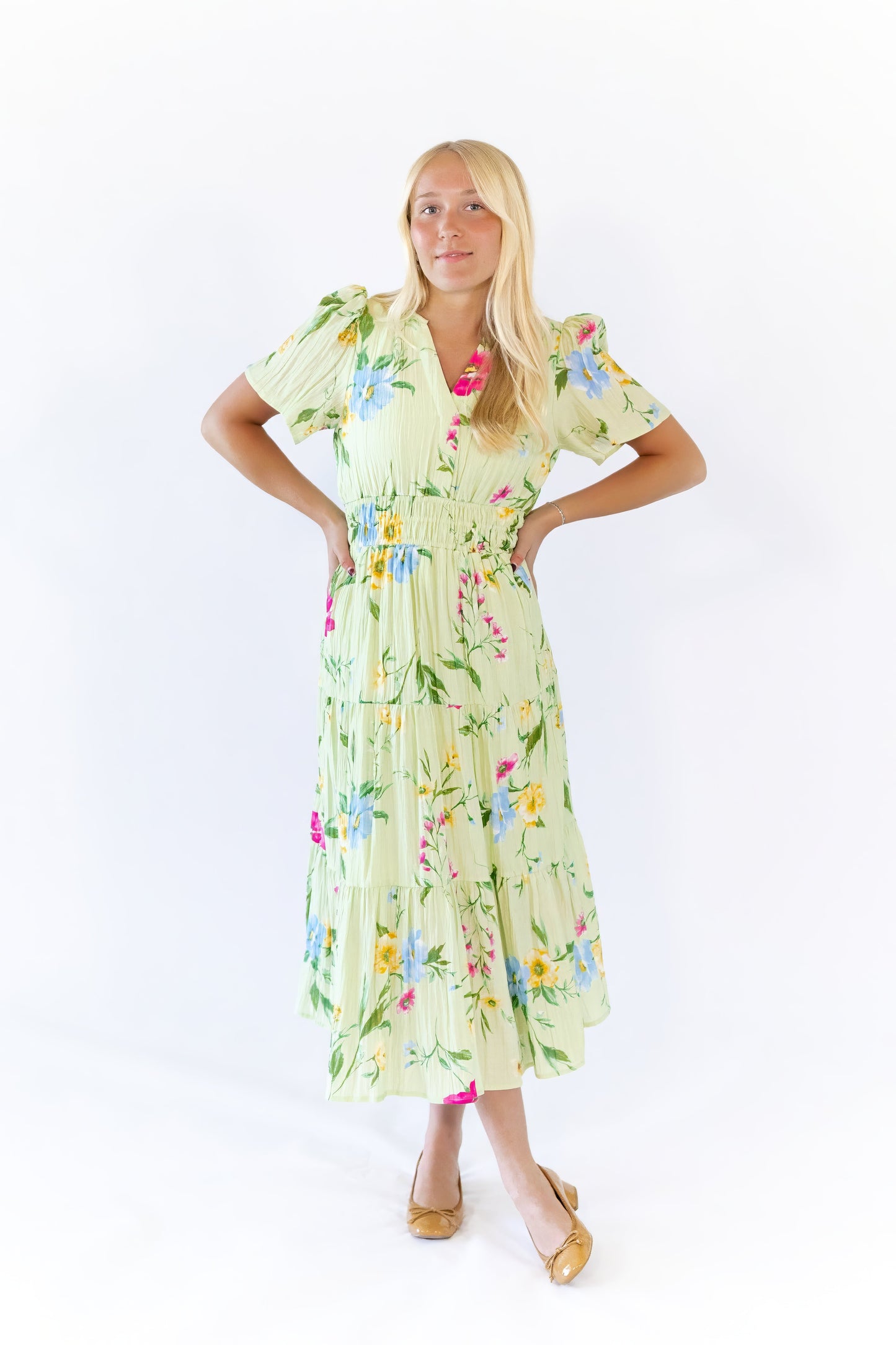 Elaine Floral Midi Dress