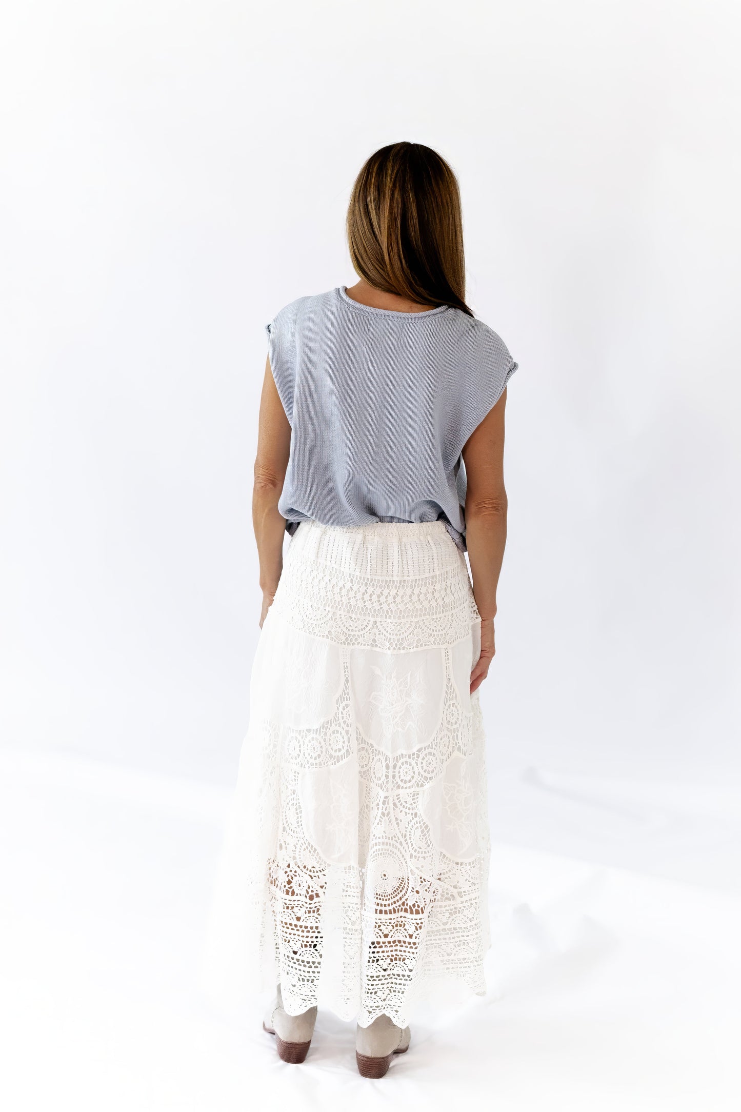 Peyton Raw Edge Cardigan · Dusty Blue