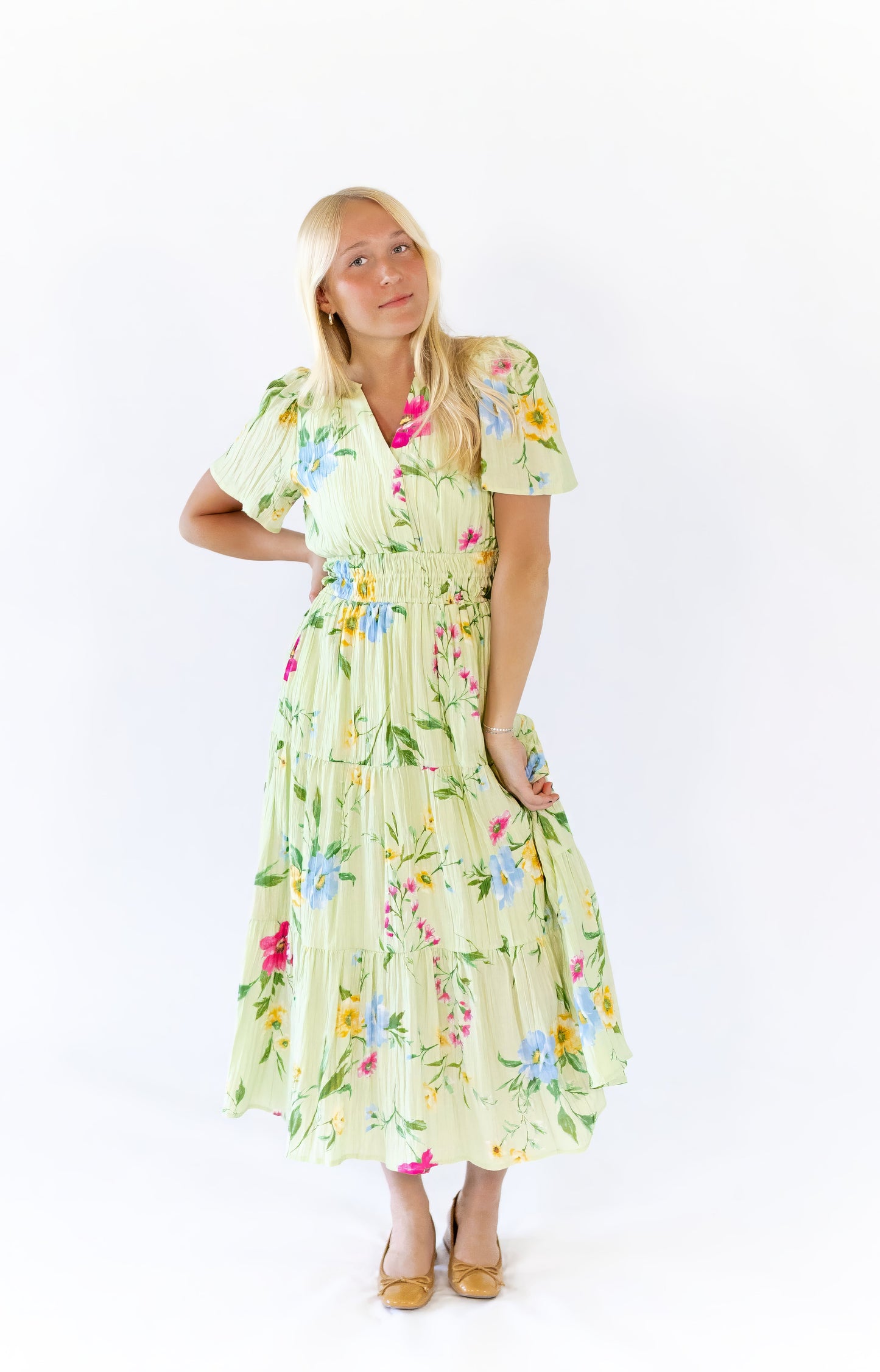 Elaine Floral Midi Dress
