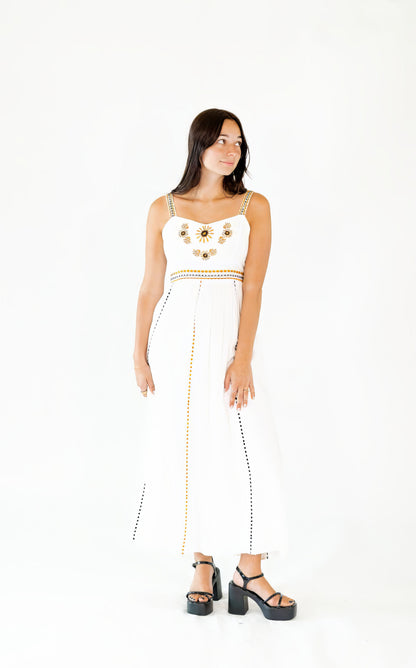 Calla Embroidered Maxi Dress