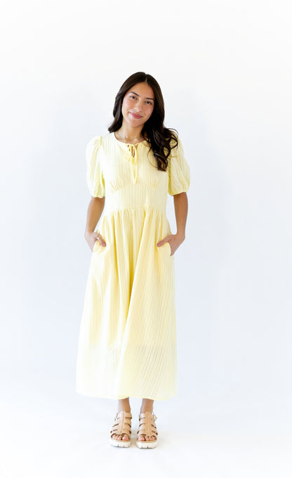 Lucia Tie Detail Midi Dress
