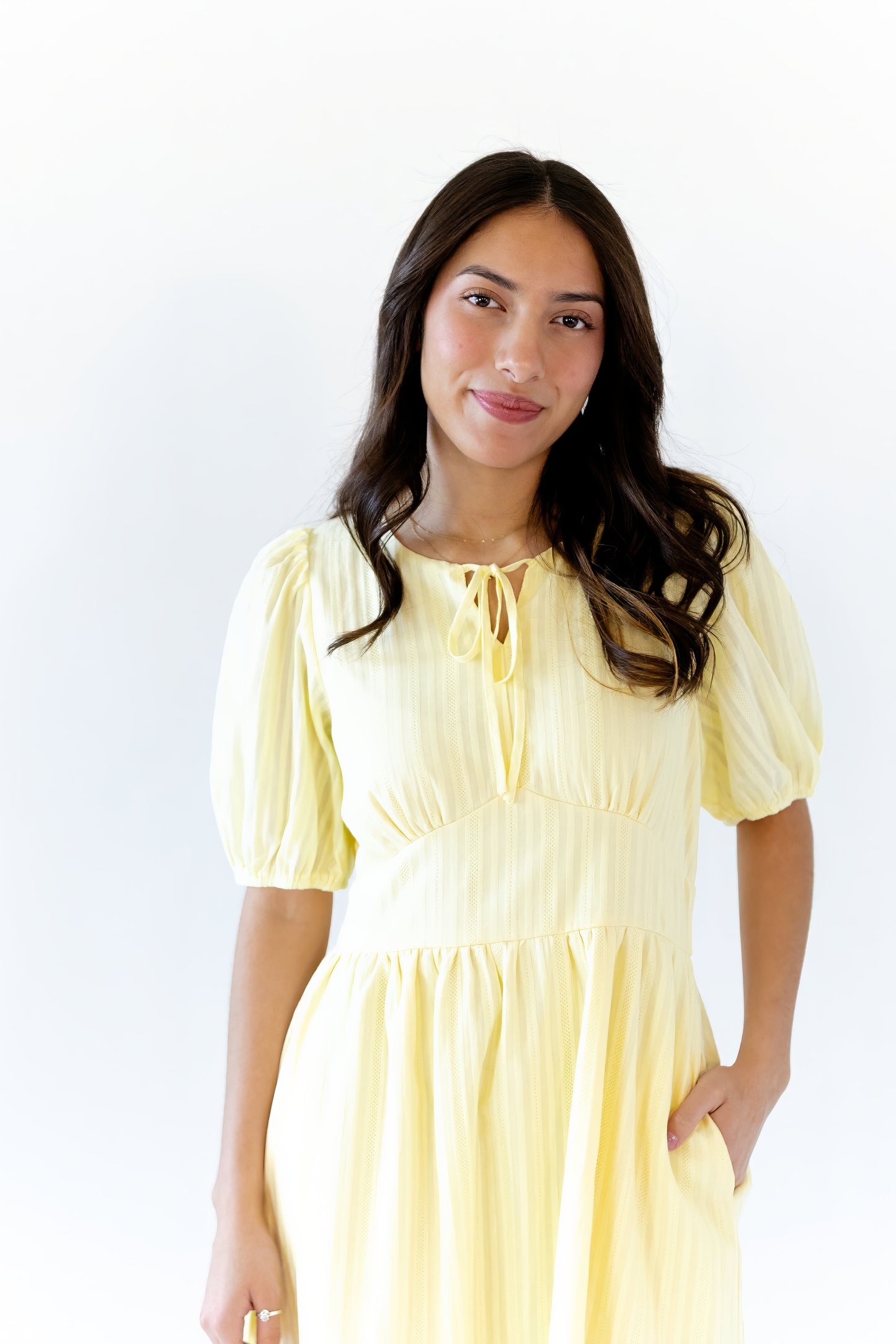 Lucia Tie Detail Midi Dress