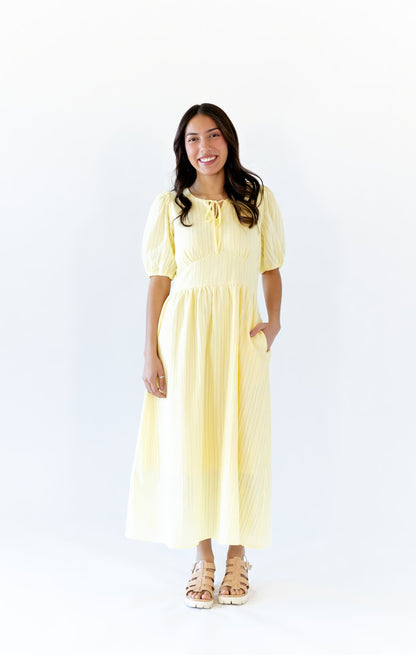 Lucia Tie Detail Midi Dress