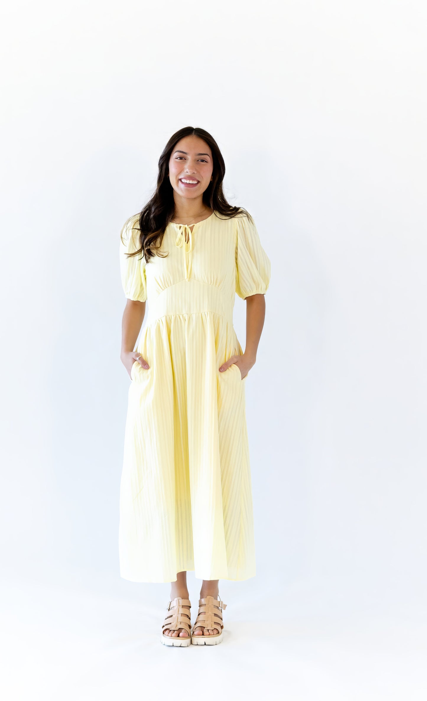 Lucia Tie Detail Midi Dress