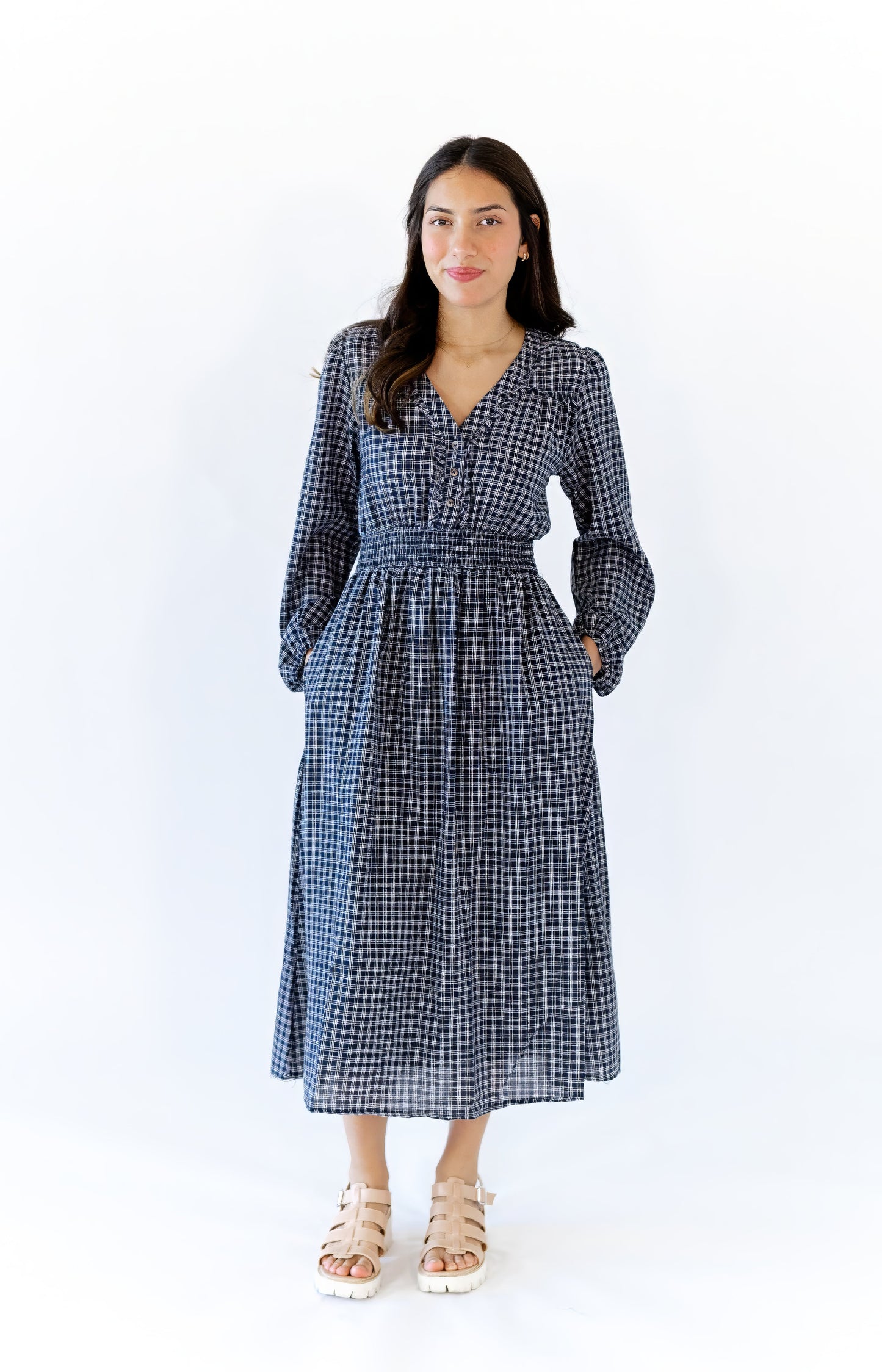 Izzy Smocked Plaid Dress