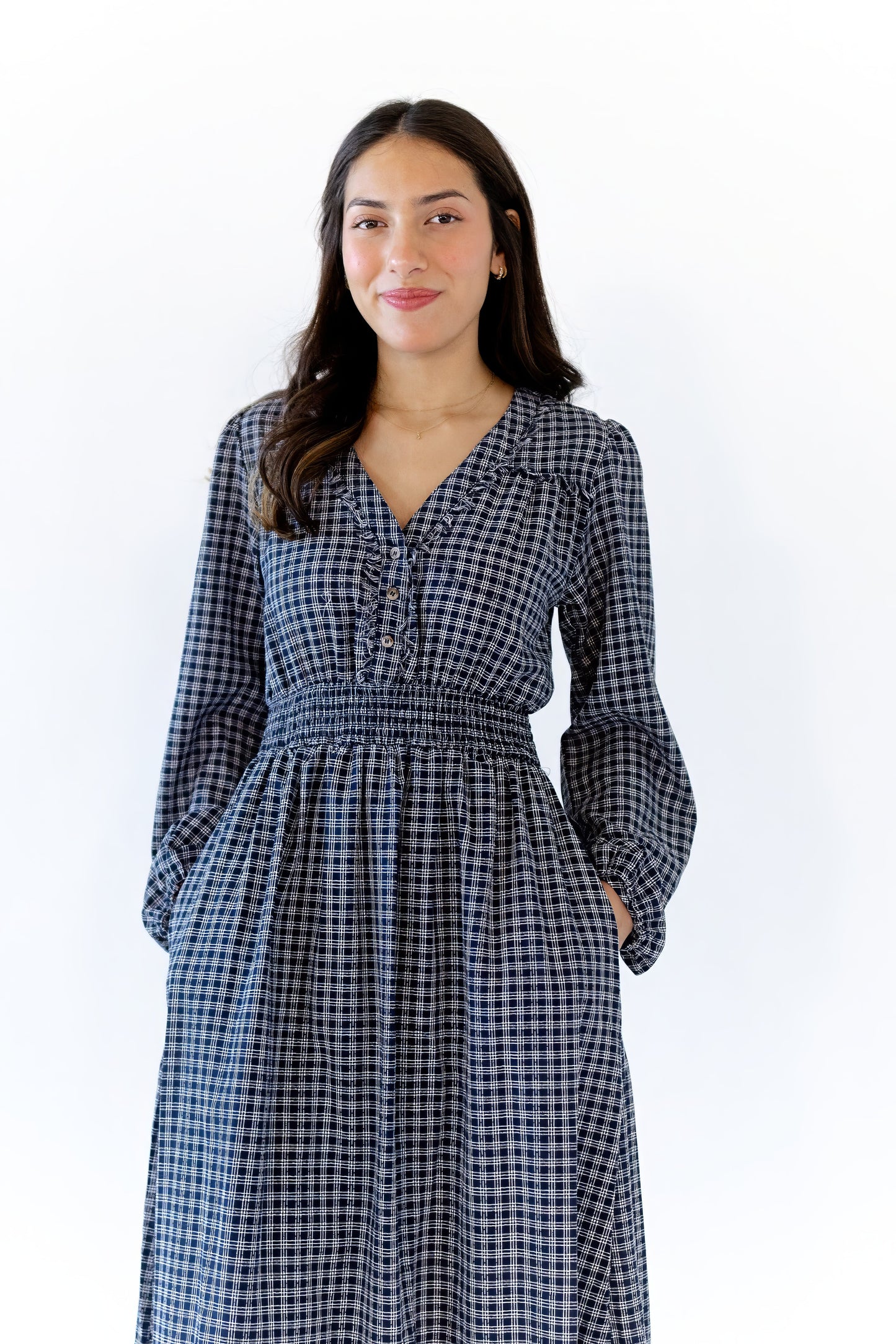 Izzy Smocked Plaid Dress