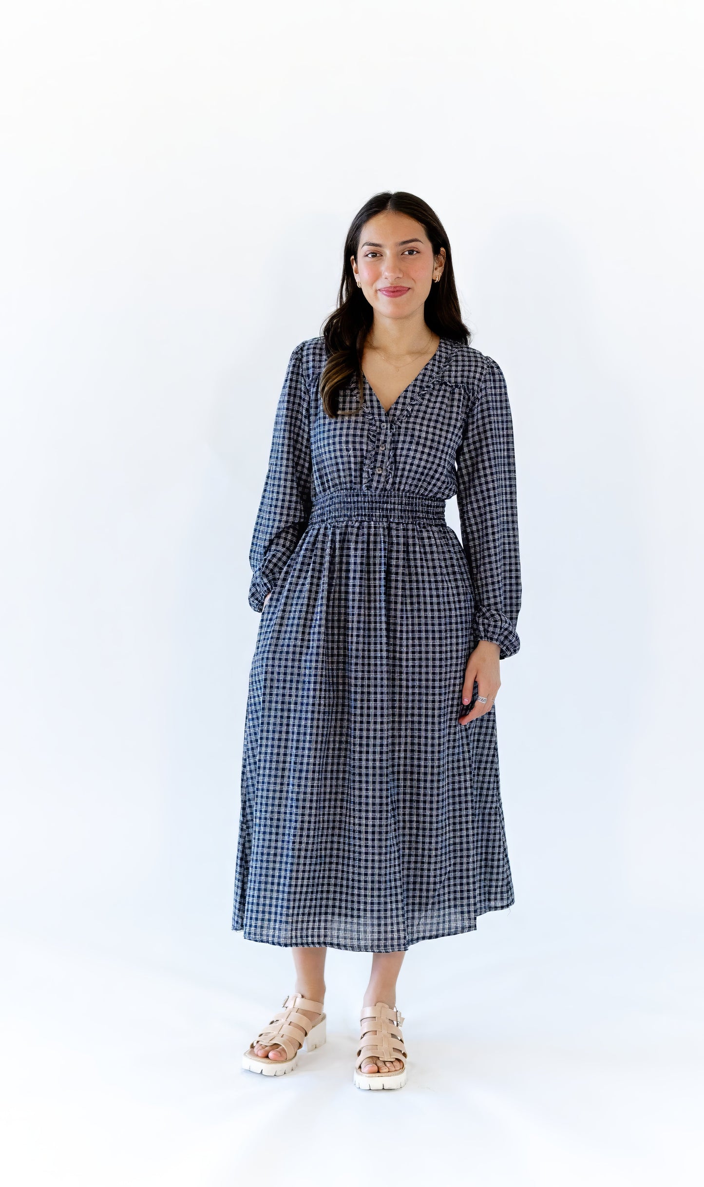 Izzy Smocked Plaid Dress