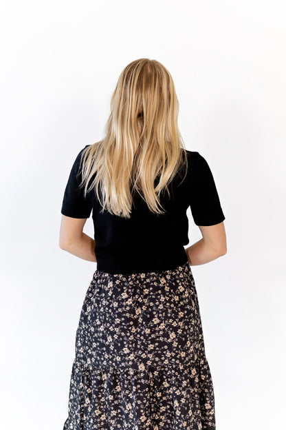Morris Short Sleeve Cardigan · Black