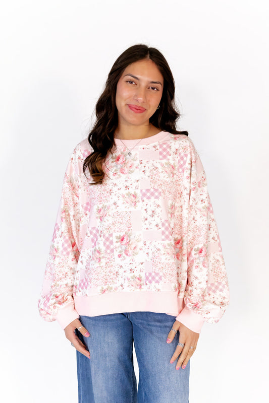 Rosie Patchwork Floral Sweatshirt
