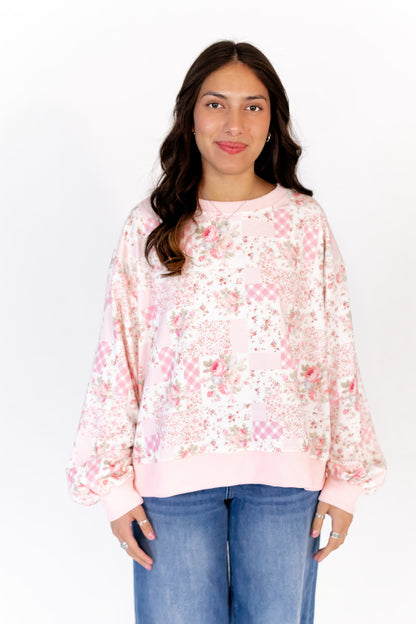 Rosie Patchwork Floral Sweatshirt