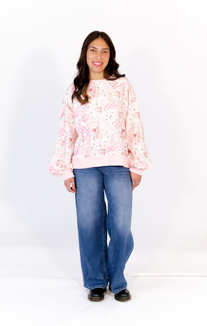 Rosie Patchwork Floral Sweatshirt