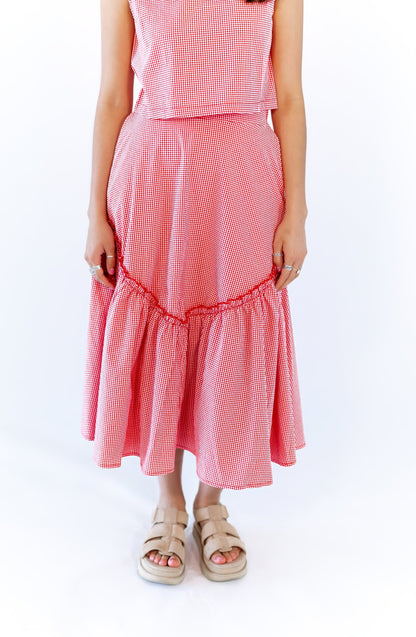 Leigh Gingham Skirt & Tank Set