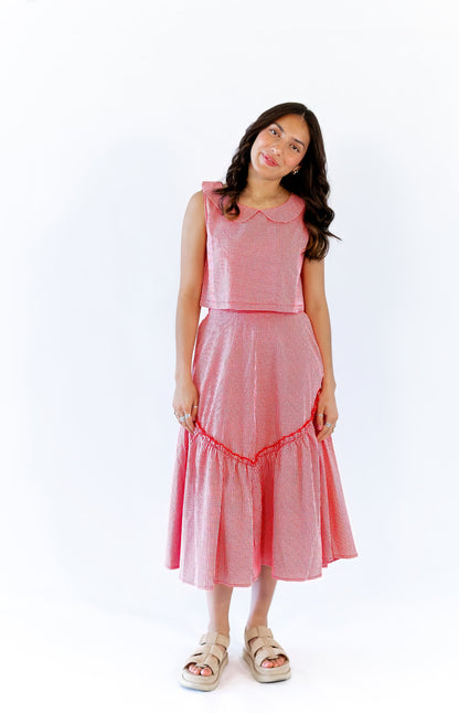 Leigh Gingham Skirt & Tank Set