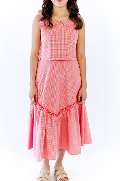 Leigh Gingham Skirt & Tank Set
