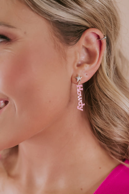 Howdy Earring, Pink