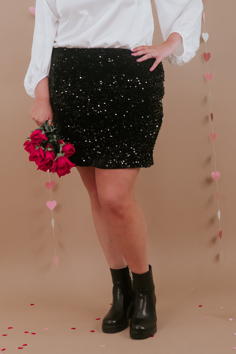 Dress To Impress Sequin Mini Skirt, Black