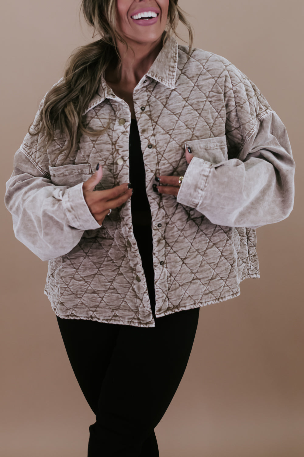 Corduroy Mineral Washed Jacket, Coffee