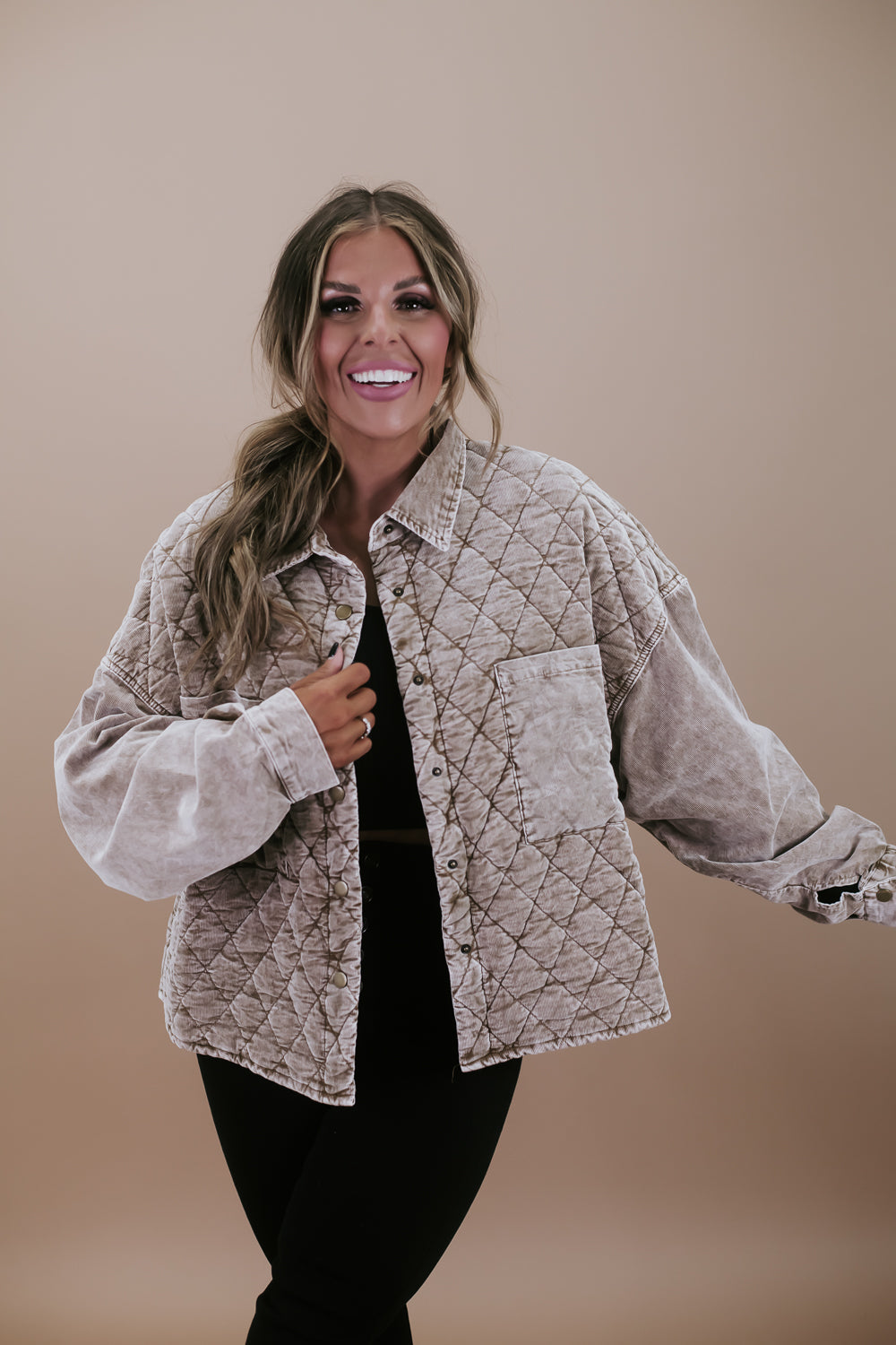 Corduroy Mineral Washed Jacket, Coffee