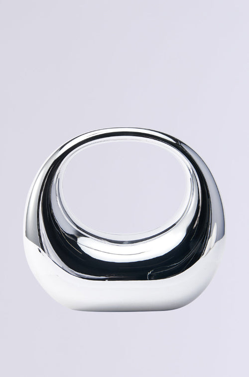 ALL I SEE IS CHROME TOP HANDLE PURSE