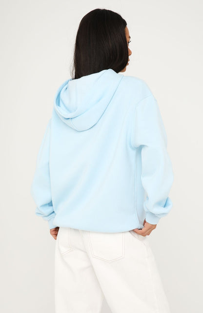 Sunkissed Bloom Oversized Hoodie Blue